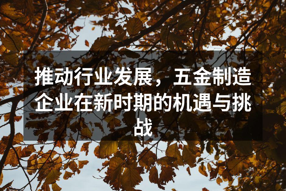 五金行业的未来发展趋势